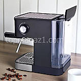 Домашня електрична еспресо кавоварка Crownberg 1200 Вт машина для приготування кави 1.8 л на 20 бар з капучинатором, фото 3