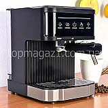 Домашня електрична еспресо кавоварка Crownberg 1200 Вт машина для приготування кави 1.8 л на 20 бар з капучинатором, фото 2
