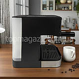 Домашня електрична еспресо кавоварка Crownberg 1200 Вт машина для приготування кави 1.8 л на 20 бар з капучинатором, фото 7