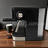 Домашня електрична еспресо кавоварка Crownberg 1200 Вт машина для приготування кави 1.8 л на 20 бар з капучинатором, фото 9