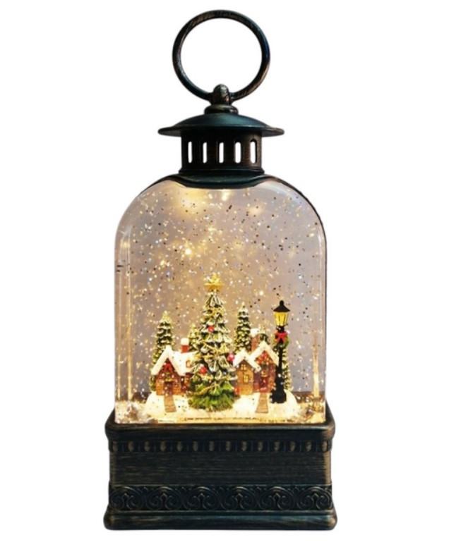 Новорічний нічник Старовинний ліхтар WDL-23013E з підсвіткою й музикою, фото 1