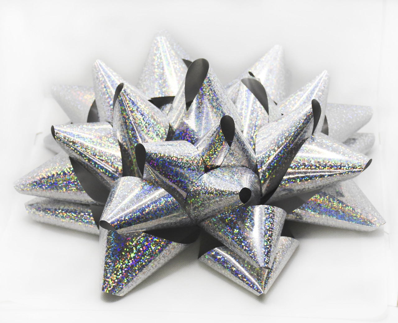 Бант для подарунків срібло 30 см, фото 1