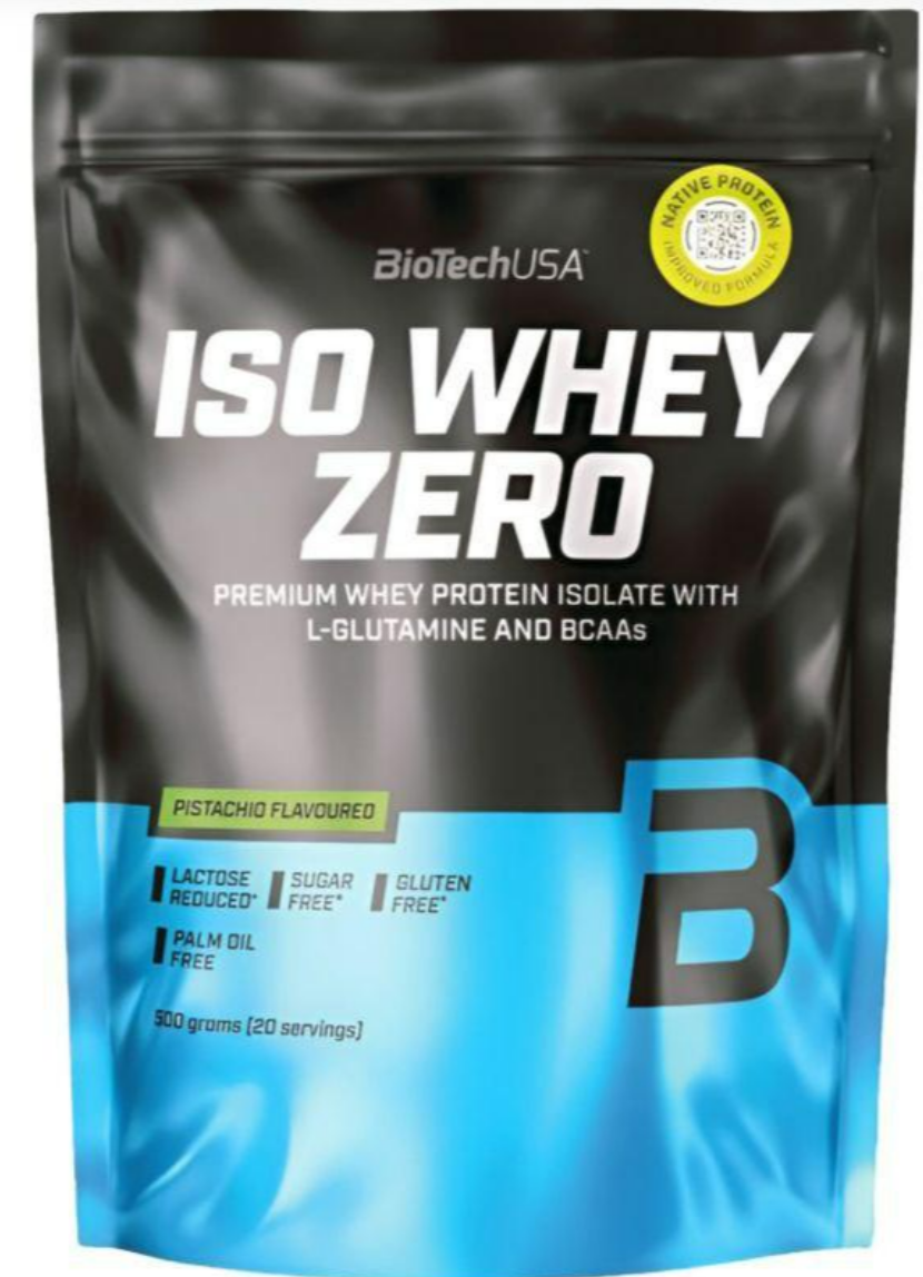 Протеїн сироватковий ізолят BioTech Iso Whey Zero 454 г фісташка