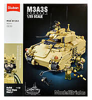 Конструктор SLUBAN M38-B1363 БМП M3A3S Bradley, 905 деталей, 4 фігурки