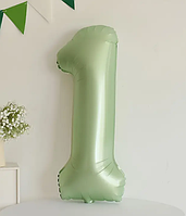Цифра 1 оливкова 100 см куля фольгована 40" в упаковці