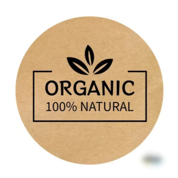 Наклейки круглі, 50 мм, "Organic", (50 шт) №13, фото 1