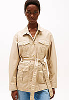 Куртка жіноча Tommy Hilfiger Gold Button Belted Utility Jacket S бежева