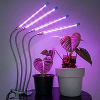 Фітолампа для рослин четверна USB з таймером і регулюванням яскравості, фото 8