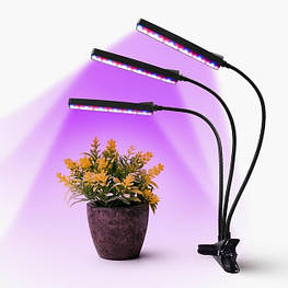 Фітолампа для рослин потрійна USB з таймером і регулюванням яскравості