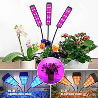 Фітолампа для рослин потрійна USB з таймером і регулюванням яскравості, фото 6