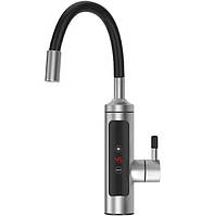 Проточний водонагрівач гнучкий кран з екраном метал RY-010-1, фото 4