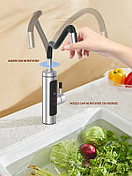 Проточний водонагрівач гнучкий кран з екраном метал RY-010-1, фото 5