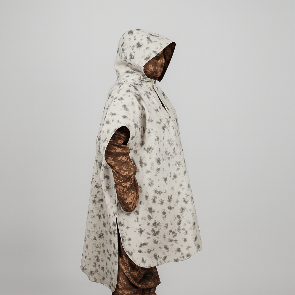 Антидронове  пончо (дощовик) — захист від тепловізора та дронів у камуфляжі Піксель + Клякса, фото 1