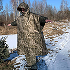 Антидронове  пончо (дощовик) — захист від тепловізора та дронів у камуфляжі Піксель + Клякса, фото 5