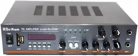 Підсилювач звуку UKC AMP PA-333BT 100Вт Bluetooth + USB + SD + FM + 2 мікрофони + еквалайзер для дому і караоке, фото 5