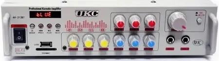 Підсилювач звуку UKC AV-313BT 2x90Вт Bluetooth + USB + SD + FM + Karaoke + пульт – для дому, авто та караоке, фото 1