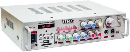 Підсилювач звуку UKC AV-313BT 2x90Вт Bluetooth + USB + SD + FM + Karaoke + пульт – для дому, авто та караоке, фото 2