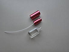 12 мл Квадратна пляшка скляна прозора з металевим розпилювачем, спреєм 13/410, флакон, атомайзер, фото 3