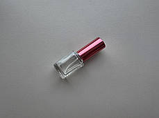 12 мл Квадратна пляшка скляна прозора з металевим розпилювачем, спреєм 13/410, флакон, атомайзер, фото 2