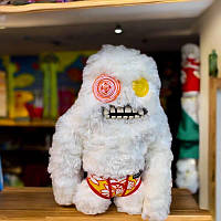 Fuggler Funny Ugly Monster — кумедна плюшева іграшка-монстр, білий зубастик 20–23 см