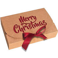 Набір цукерок подарунок на Новий рік та Миколая гуртом у крафтовій упаковці №8 800 г. (Люкс)