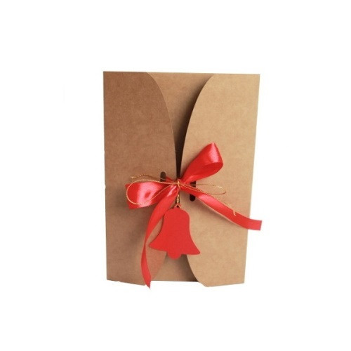 Набір цукерок подарунок на Новий рік та Миколая гуртом у крафтовій упаковці №2 300 г. (Люкс), фото 1