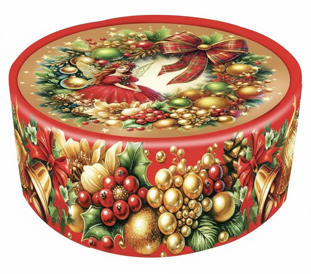 Набір цукерок подарунок на Новий рік та Миколая гуртом у тубі No1 500 г (Стандарт), фото 1