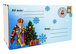 Набір цукерок подарунок на Новий рік та Миколая гуртом в упаковці з дерева №1 500 г. (Стандарт)