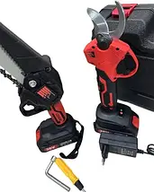 Набір 2в1 KRAFFTEC 36V: акумуляторна цепна пила 6" + секатор – сад, обрізка, будівництво, легкий та потужний, фото 3
