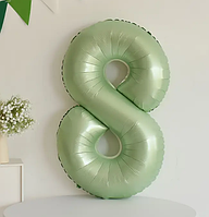 Куля цифра 8 100 см фольгована оливковий сатин 40" в упаковці