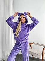 Жіночий махровий костюм для дома кофта з вушками і штани рр.42-44; 46-48; 50-52, фото 5