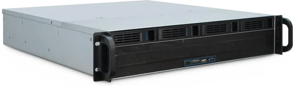 Корпус Inter-Tech 2U 2404L S-ATA чорний/сірий (88887348)