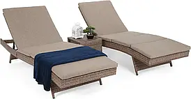 Садовий комплект шезлонгів Bora Bora Ginger/Brown Melange зі столиком