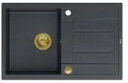 Мийка кухонна Quadron Morgan 111 чорний діамант крапчастий/золотий HB8203U8G1P2O