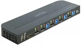 KVM-перемикач Delock DisplayPort 1.4 8K 30 Гц з USB 3.0 та аудіо