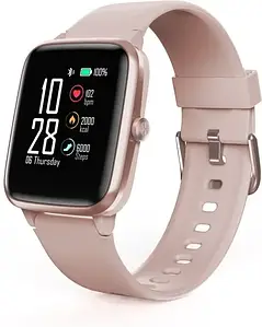 Смартгодинник Hama Fit Watch 5910 пудровий рожевий GPS (178605)