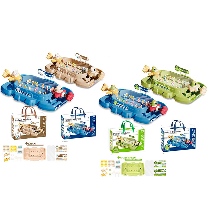 Настільна гра WZ-130-131 (18шт) пінбол, ігрове поле, 2 види по 2 кольори, в кор-ці, 40,5-26-8,5см, фото 1
