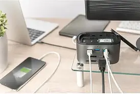 Док-станція Digitus USB-C, 11 портів, Triple Monitor 4K, PD 3.0, M.2 SATA (алюмінієва)