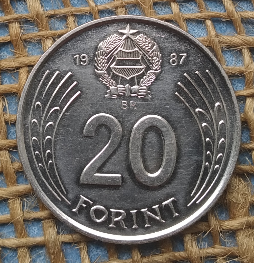 20 форинтiв 1987 року. Угорщина, фото 1