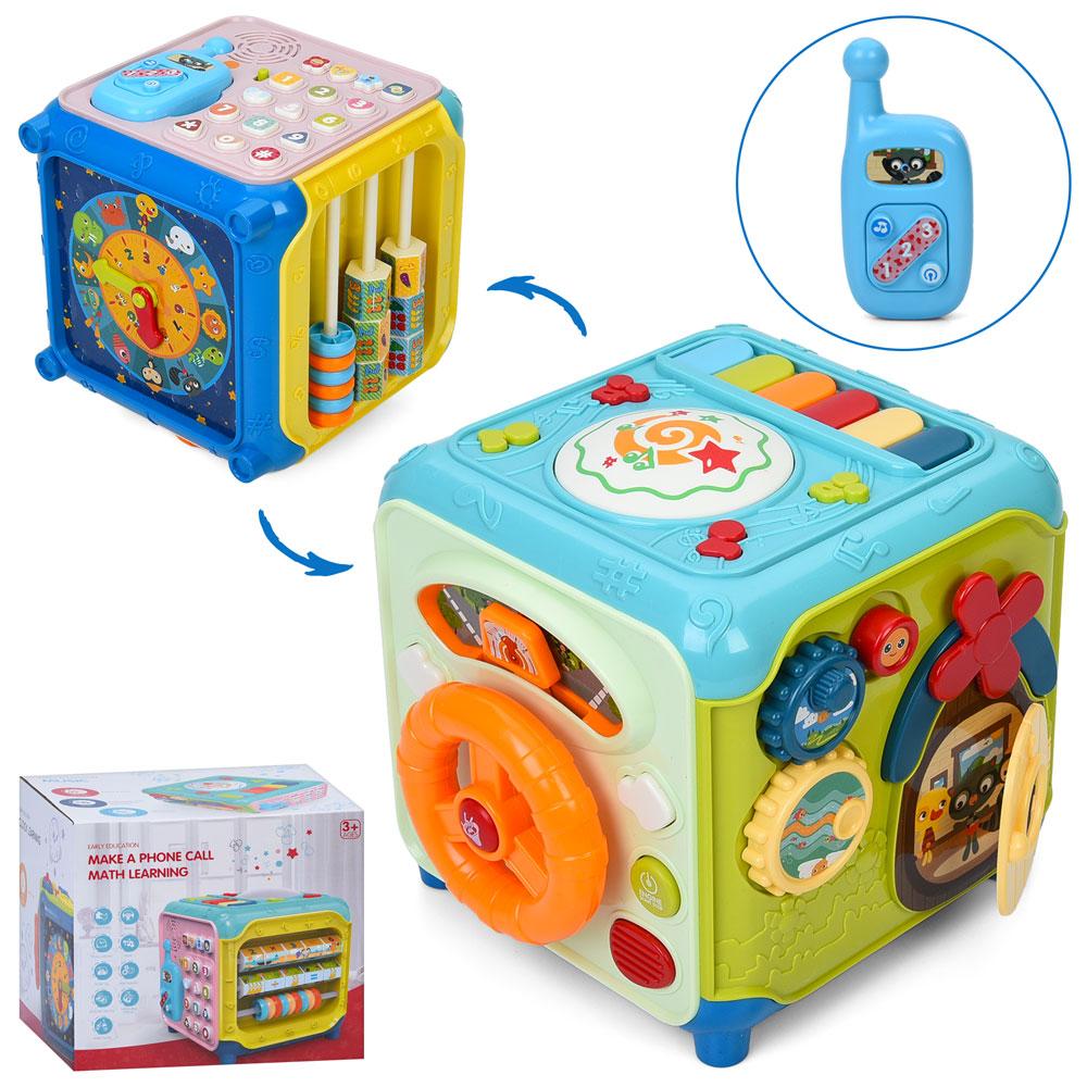 Гра PA188 (12шт) куб, бізікуб, музика, звук(англ), світло, кермо, шестерні, піаніно, годинник, телефон, на, фото 1