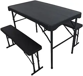 Комплект садових меблів Saska Garden туристичний набір 1053943 чорний