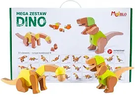 Конструктор Malblo Eco Магнітні блоки Mega Набір Дино 7740