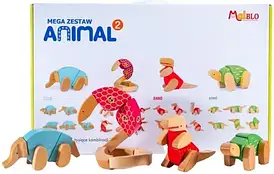 Конструктор Malblo Eco Магнітні блоки Mega Набір Тварини 7743
