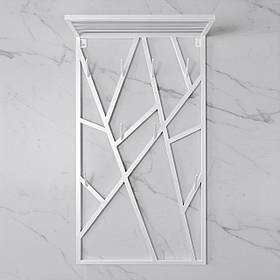 Вішалка для одягу настінна з металу, 600x200 мм, H 1000 мм Loft Білий