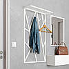 Вішалка для одягу настінна з металу, 600x200 мм, H 1000 мм Loft Білий, фото 2