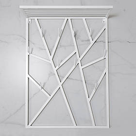 Вішалка для одягу настінна з металу, 800x200 мм, H 1000 мм Loft Білий