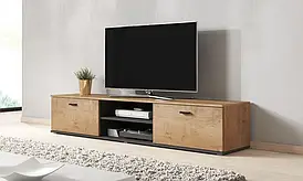 Тумба під телевізор Cama Meble Szafka Rtv 180 Soho Дуб Lefkas Black