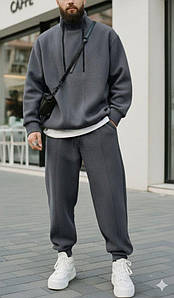 Костюм чоловічий спортивний теплий фліс Полар 15595дг р.46-56 New