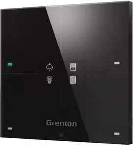 Розумна панель Grenton Smart Panel 4B Wi-Fi скляна чорна (WSP204W01)