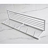 Вішалка для одягу настінна з металу 800x200 мм, H 200 мм Білий, фото 4